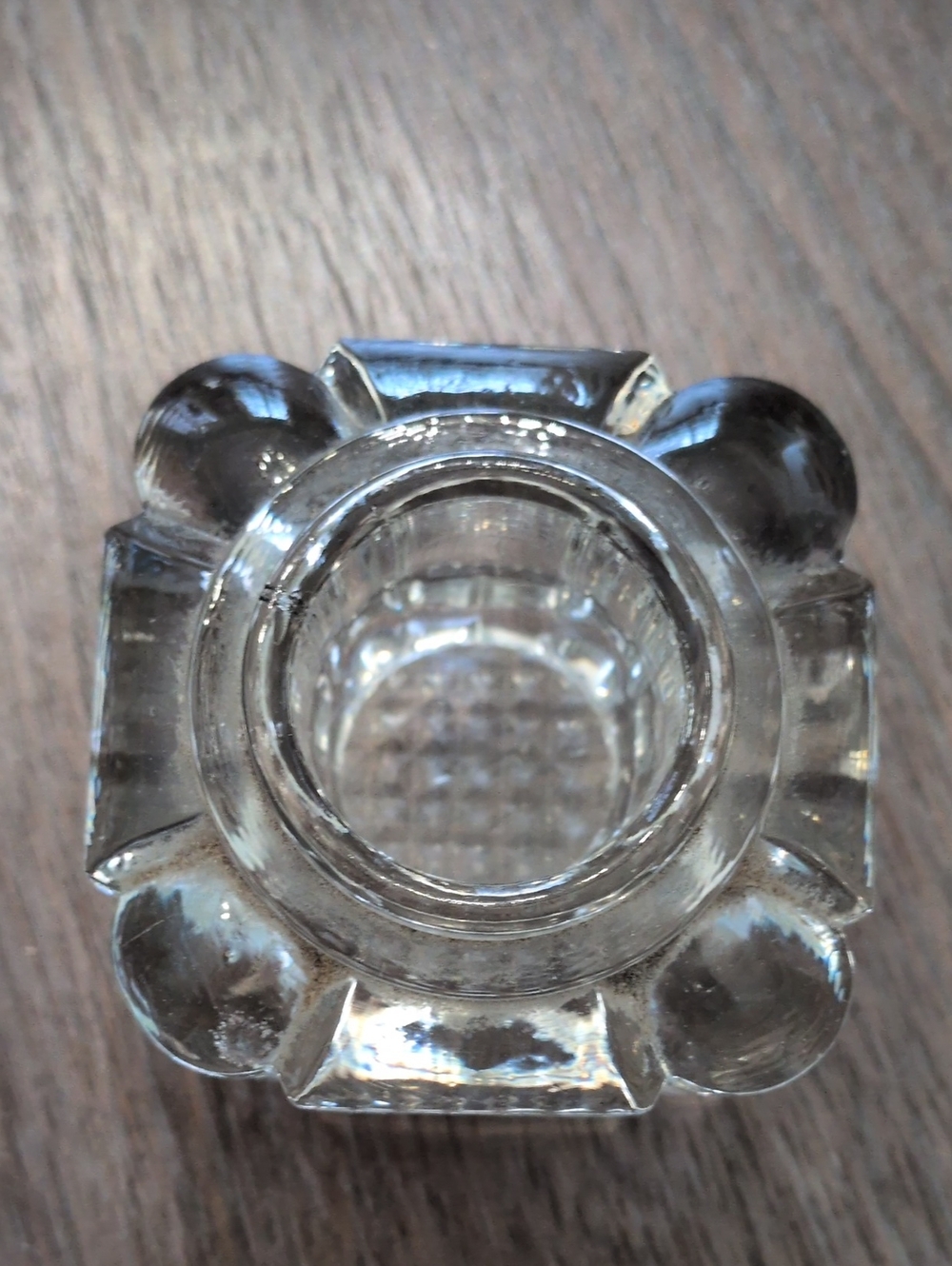 Fluted Glass Inkwell - Picture 2 of 3
